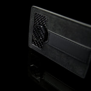 Signature Series Leather / Alcantara Card Holder - Beluga Black