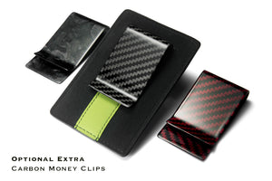 Signature Series Leather / Alcantara Card Holder - Black & Verde Ulysses