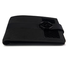 Load image into Gallery viewer, Signature Series Leather / Alcantara Wallet - Beluga Black