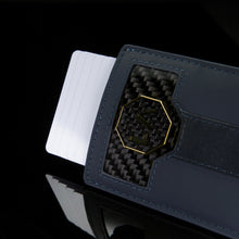 Load image into Gallery viewer, Signature Series Leather / Alcantara Card Holder - Imperial Blue