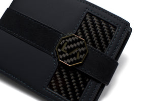 Signature Series Leather / Alcantara Wallet - Imperial Blue