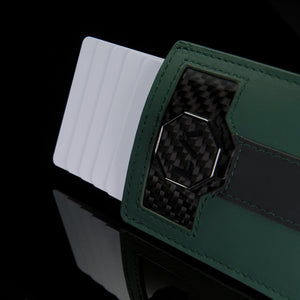 Signature Series Leather Card Holder - Verde Sagitta