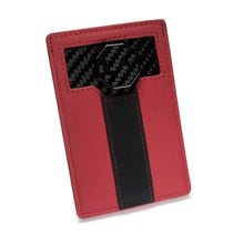 Load image into Gallery viewer, Signature Series Leather / Alcantara Card Holder - Rosso Centaurus