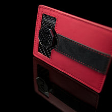 Load image into Gallery viewer, Signature Series Leather / Alcantara Card Holder - Rosso Centaurus