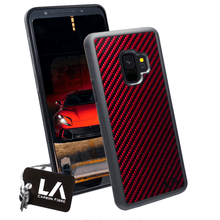 Load image into Gallery viewer, Samsung Galaxy S9 Red Carbon Fibre Case