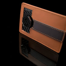 Load image into Gallery viewer, Signature Series Leather Card Holder - Newmarket Tan &amp; Burnt Oak
